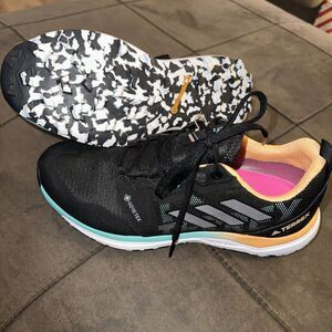 Adidas Terrex Agravic Gtx Womens Shoes Size 7, Color: Black/Grey/Hazy Orange